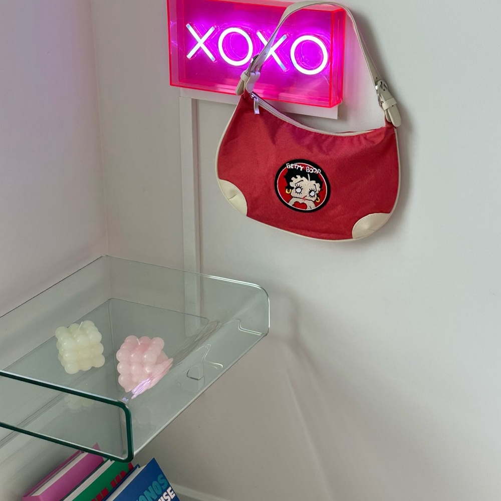 BETTY BOOP Red Vintage Y2K Retro Cylinde Mini Handbag Purse Exc. Cond.